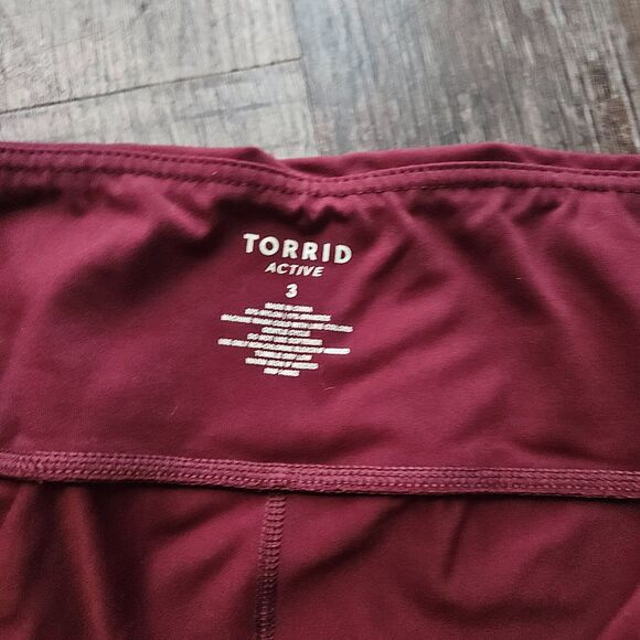 Torrid Burgundy Performance Core Active Bike Short - Picture 4 of 4